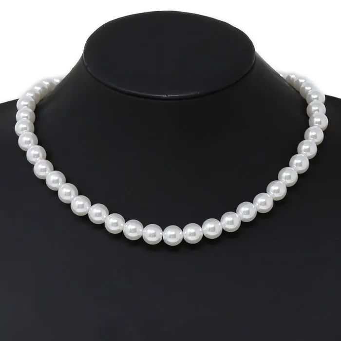 10 MM Pearl Beaded Short Necklace