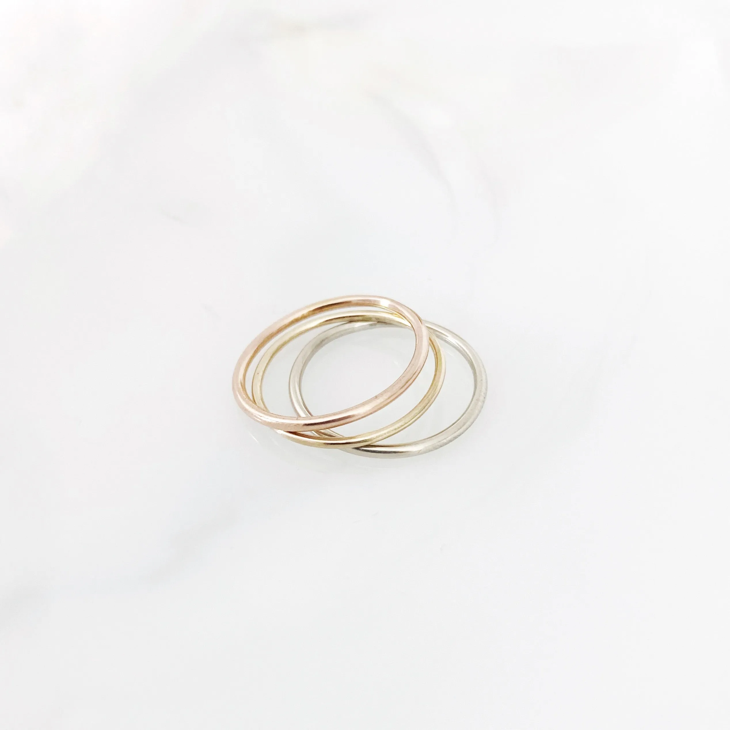 14K Dainty Stacking Ring