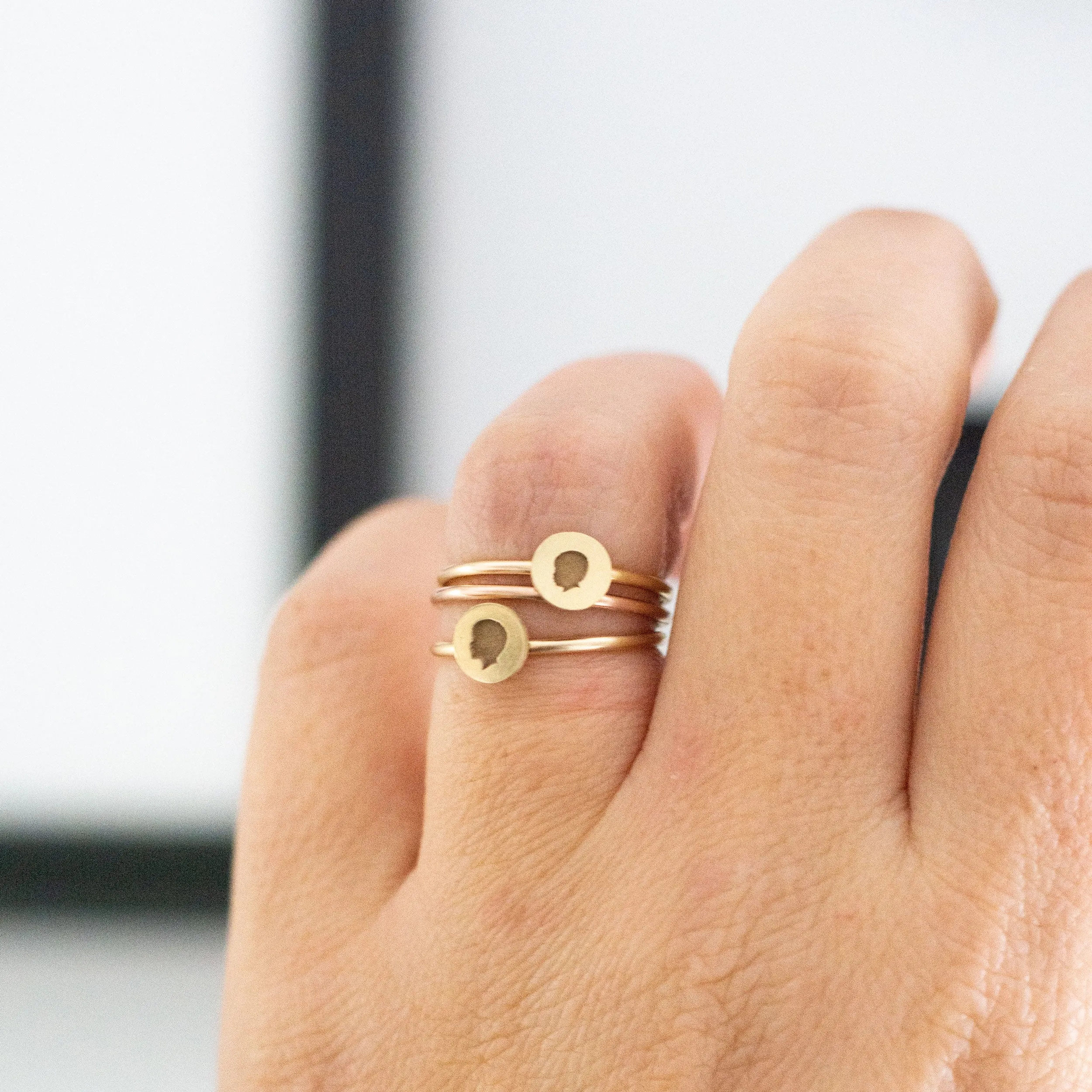 14K Dainty Stacking Ring