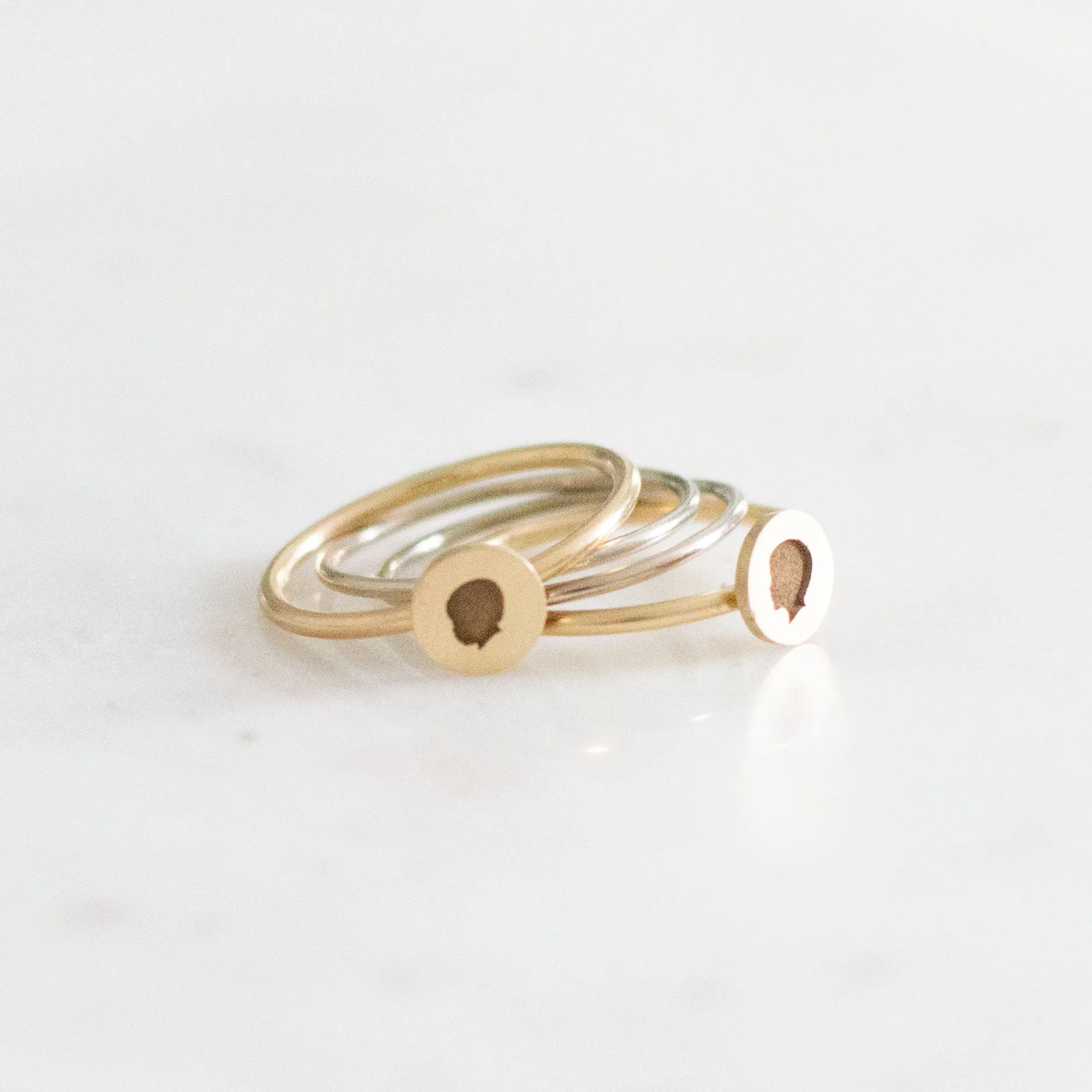 14K Dainty Stacking Ring