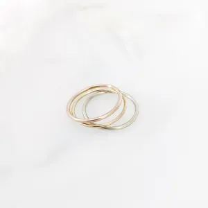 14K Dainty Stacking Ring