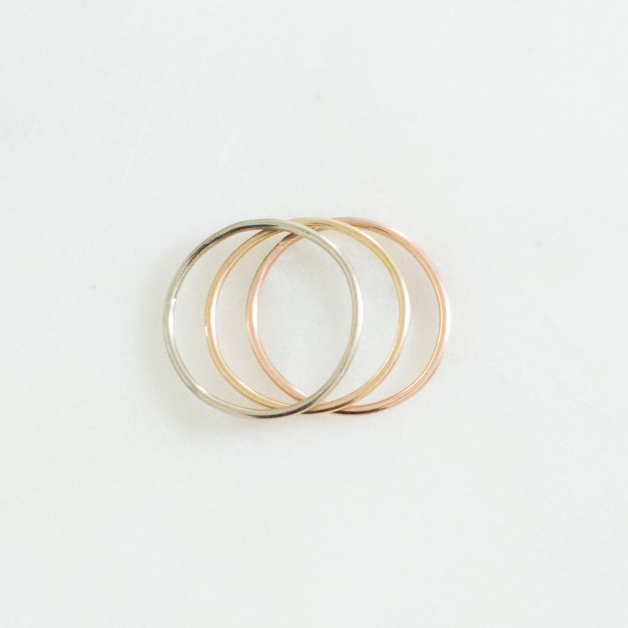 14K Dainty Stacking Ring