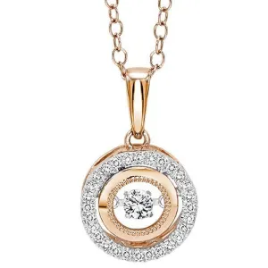 2-Tone Rhythm Of Love Diamond Necklace 14K Gold