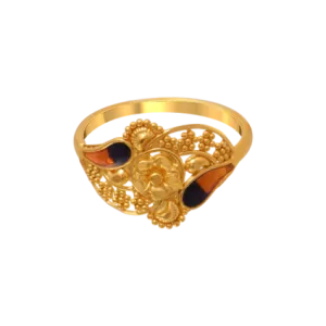 22k Droplet Gem Gold Rings From Goldlites Collection