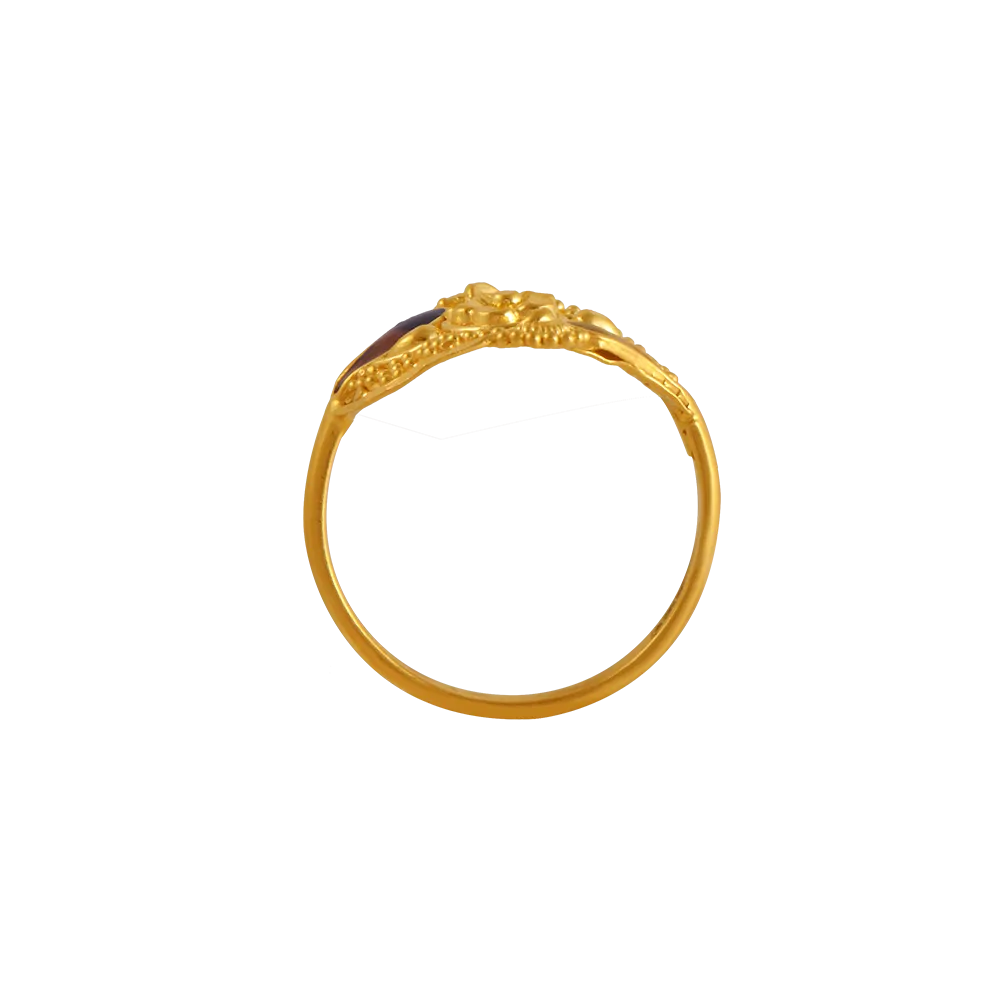 22k Droplet Gem Gold Rings From Goldlites Collection