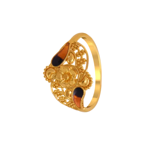 22k Droplet Gem Gold Rings From Goldlites Collection