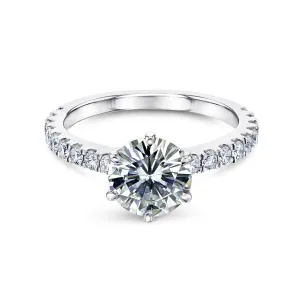 6-Prong 1.9ct Forever One Moissanite Ring