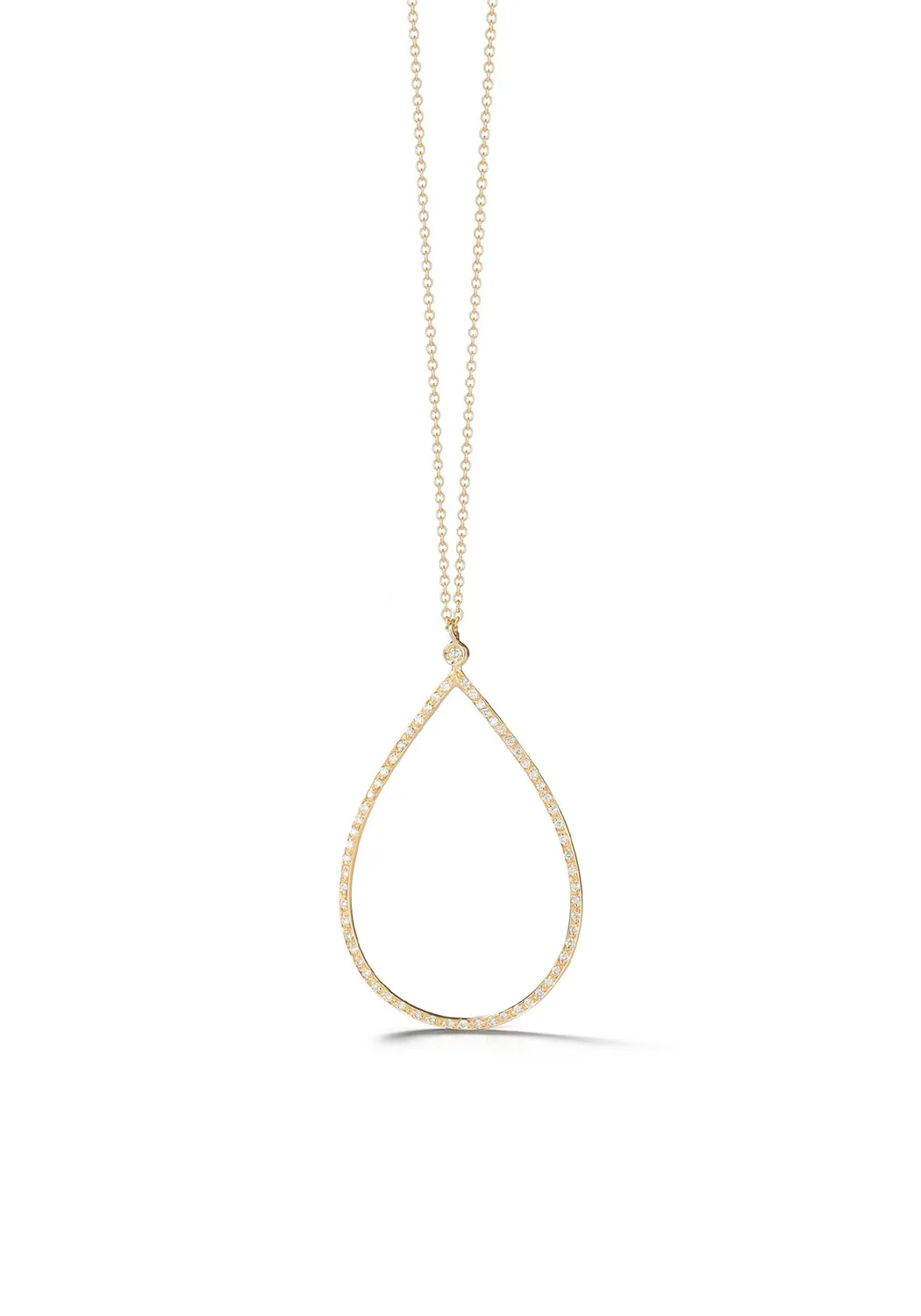 A & Furst Joie De Vivre 18KYG Teardrop .33ctw Diamond Pendant Necklace