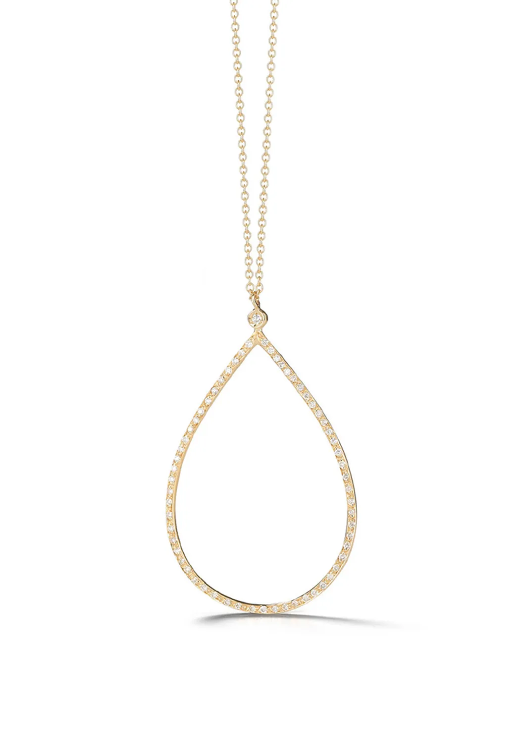 A & Furst Joie De Vivre 18KYG Teardrop .33ctw Diamond Pendant Necklace