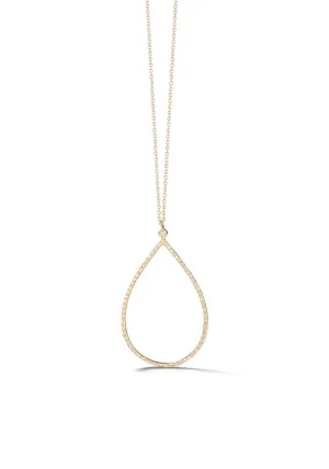 A & Furst Joie De Vivre 18KYG Teardrop .33ctw Diamond Pendant Necklace