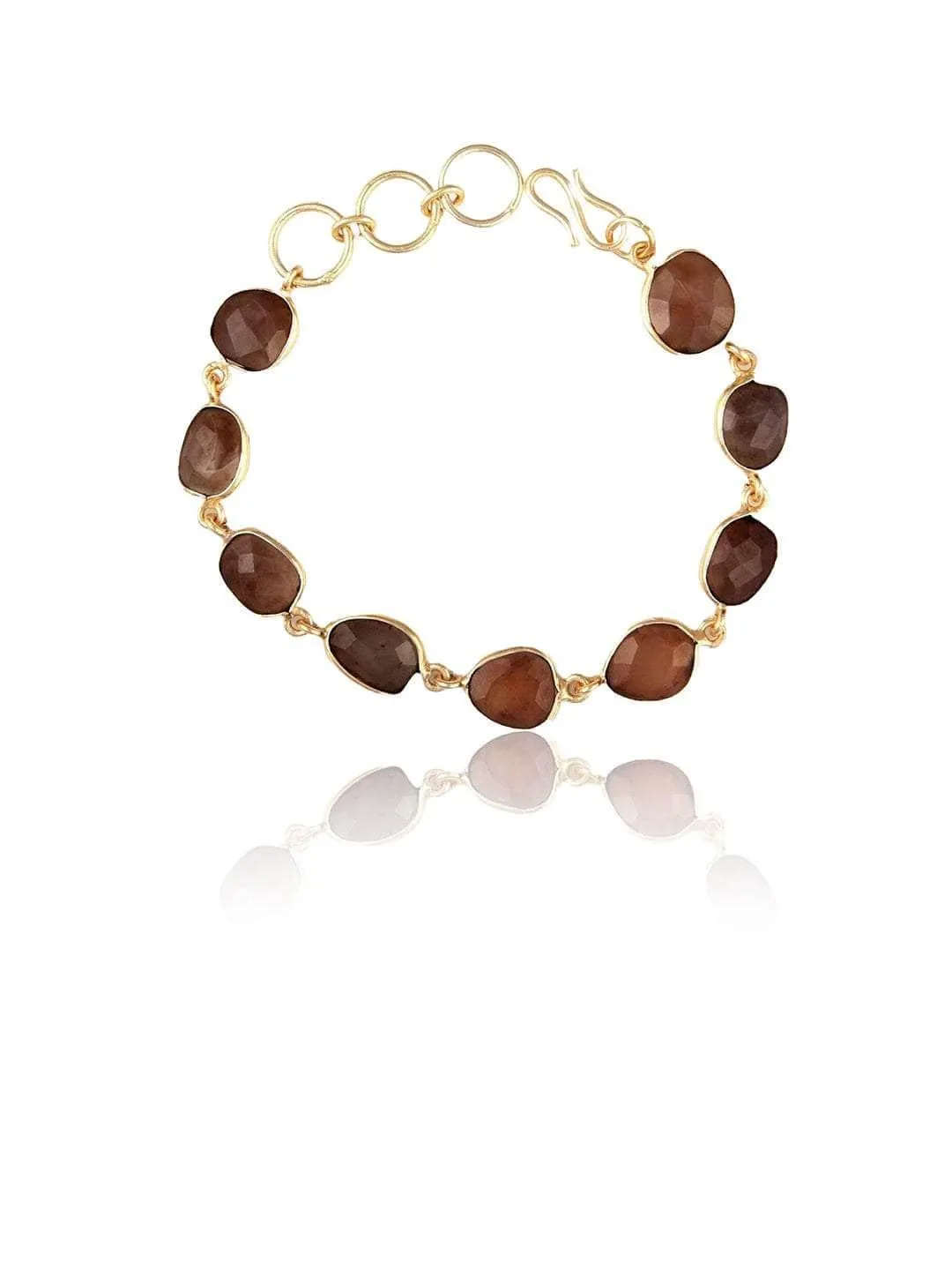 Aaliyah In Tiger Eye Sparkler Bracelet