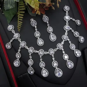 Aamrapali Silver Plated AD Necklace Set