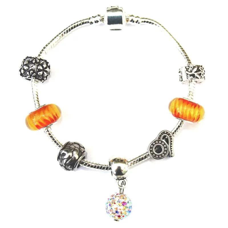 Adult's Leo 'The Lion' Zodiac Sign Silver Plated Charm Bracelet (July 23-Aug 22)