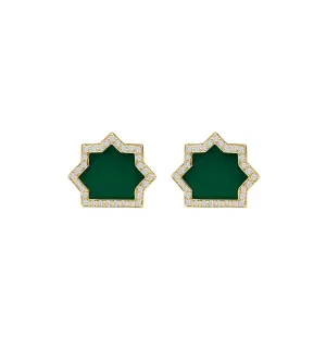 Andalus Green Onyx Earrings