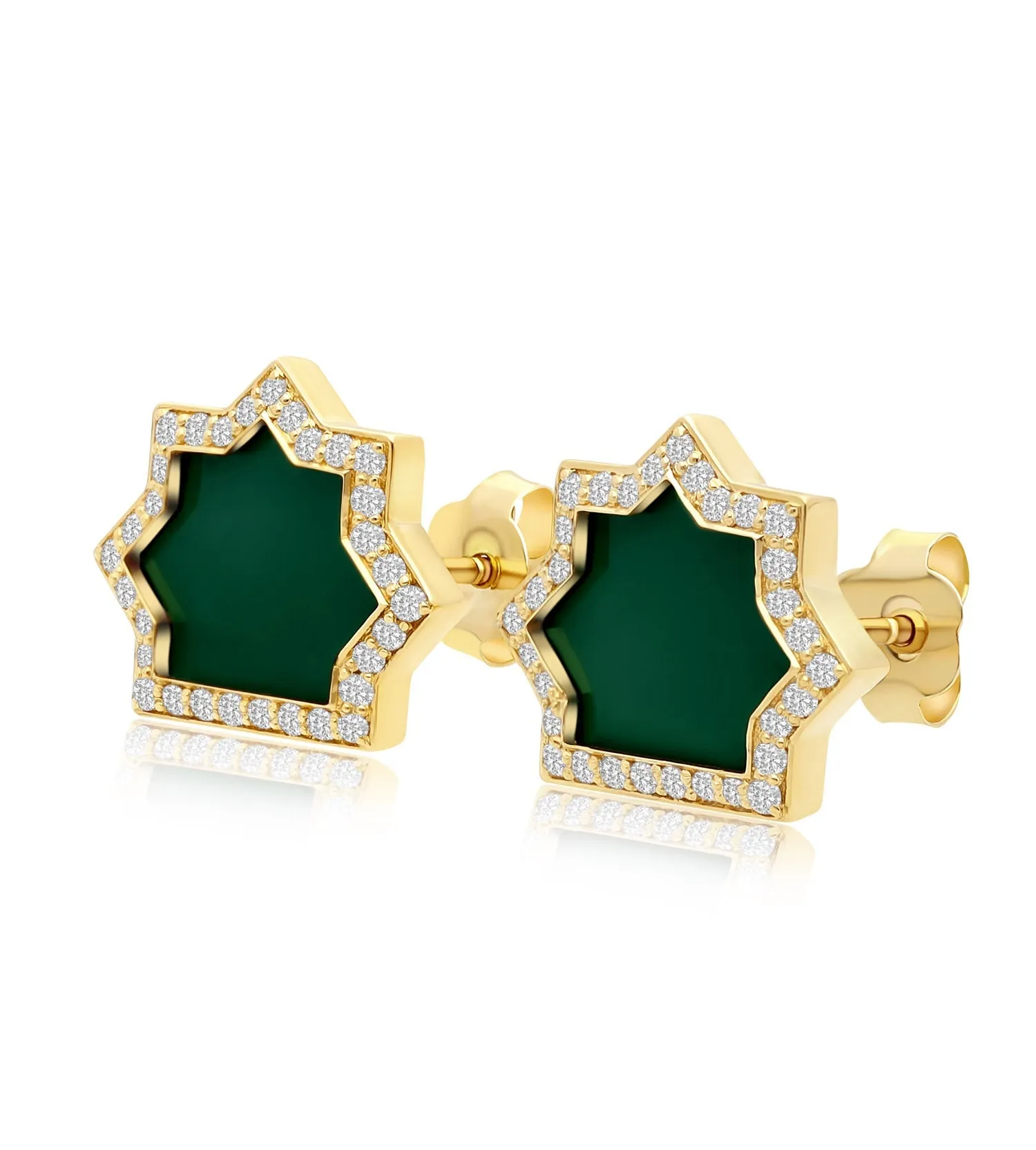 Andalus Green Onyx Earrings