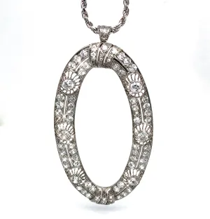 Antique Heirloom Old European Cut Diamond Pendant