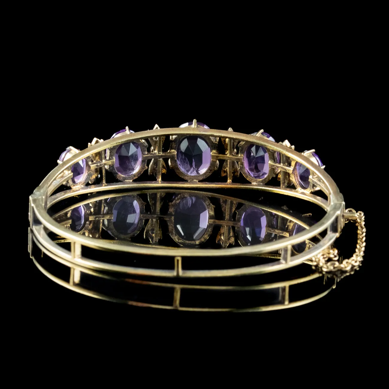 Antique Victorian Amethyst Bangle 16ct Of Amethyst