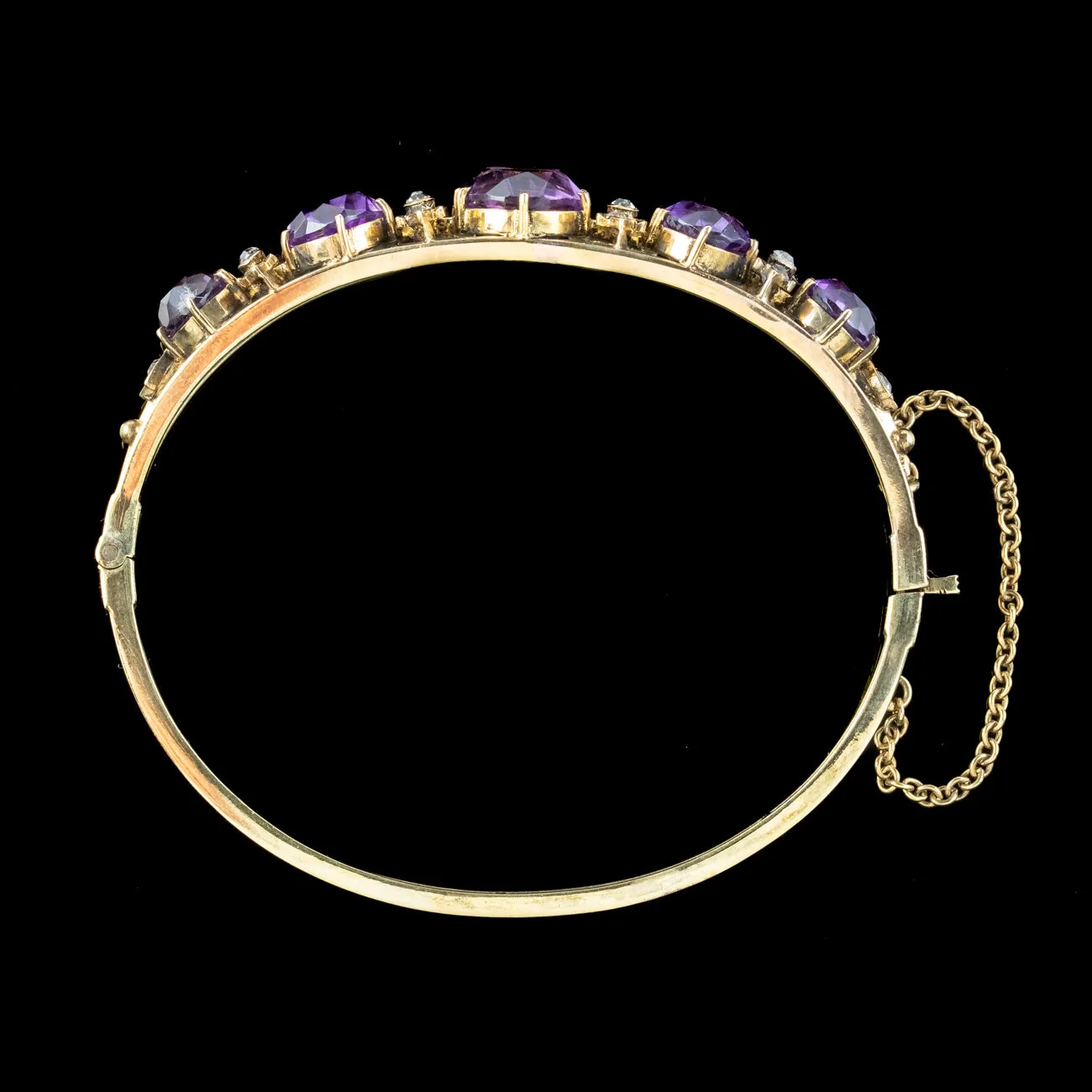 Antique Victorian Amethyst Bangle 16ct Of Amethyst