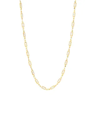 Baguette Station Necklace