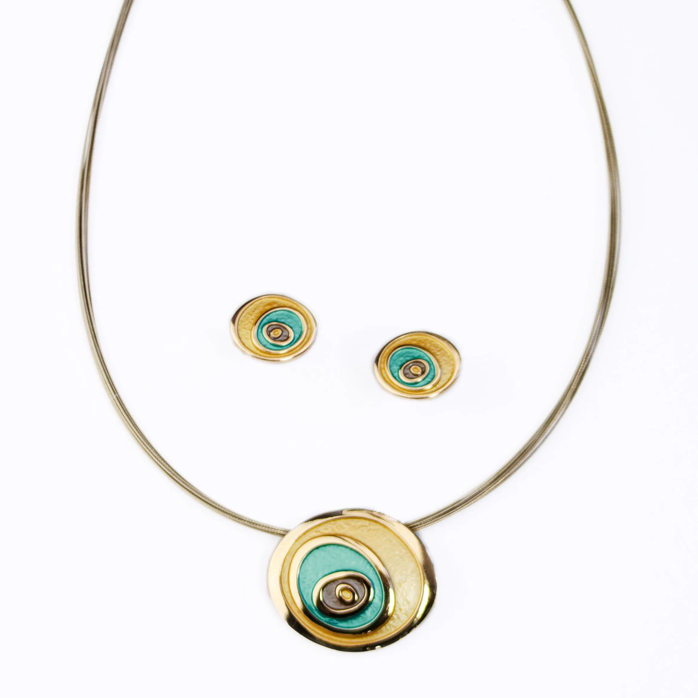 Boho Style Abstract Evil Eye Necklace