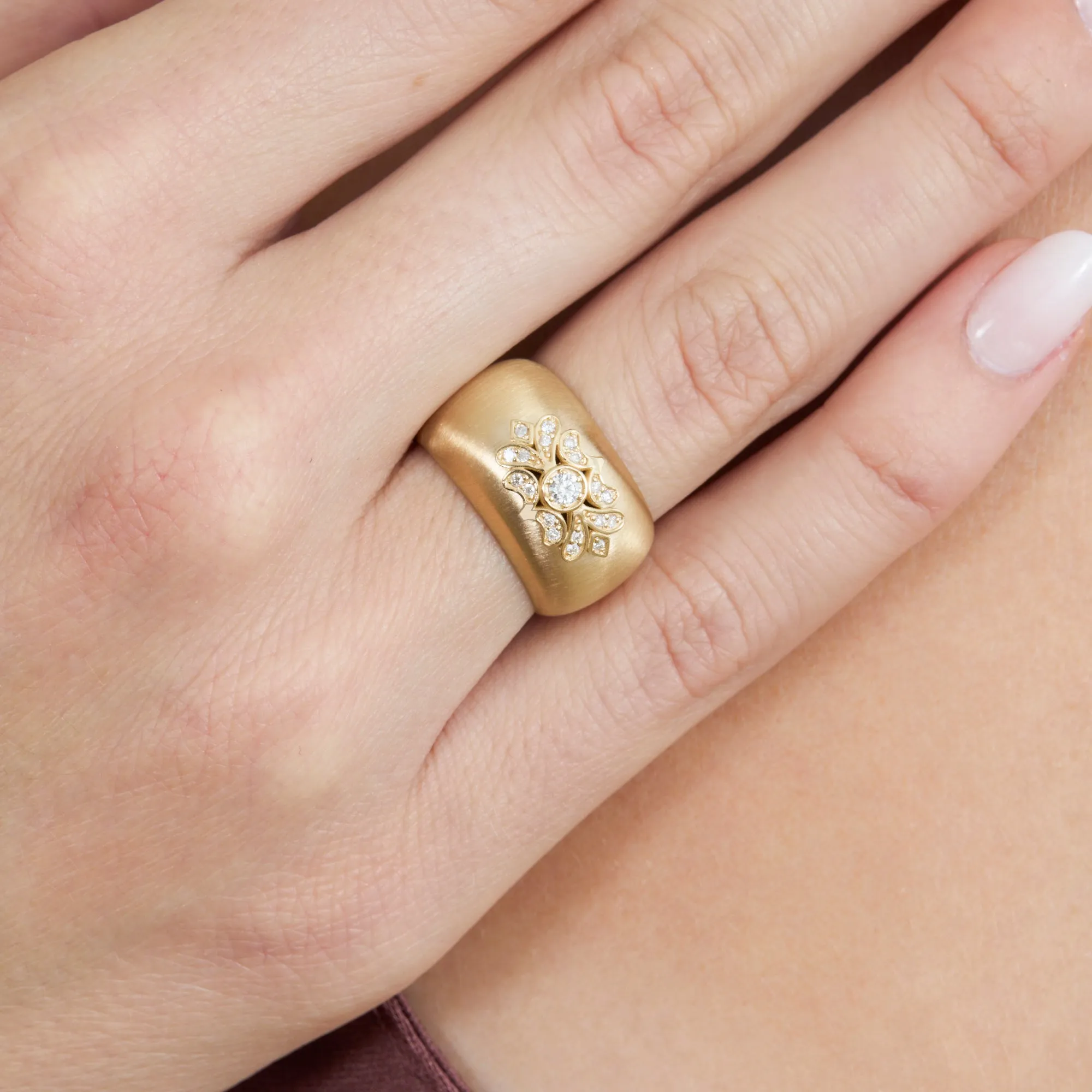 Bold Vintage Design Diamond Ring, Elenis