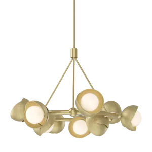 Brooklyn 32 in. 9 lights Pendant Light Modern Brass Finish