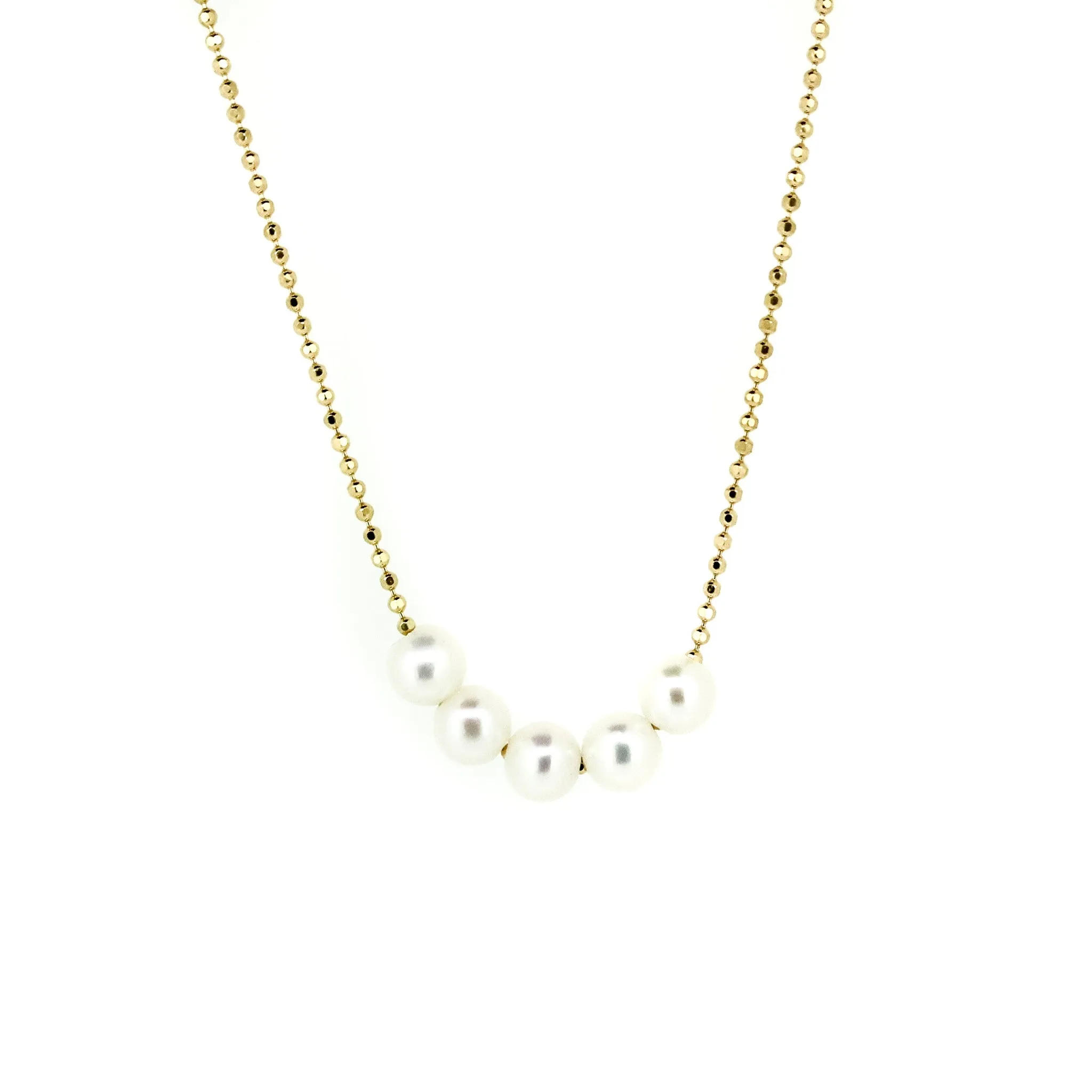 Cable Beach Sands Pearl Necklace Yellow Gold