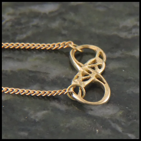 Celtic Infinity Knot Necklace in Gold