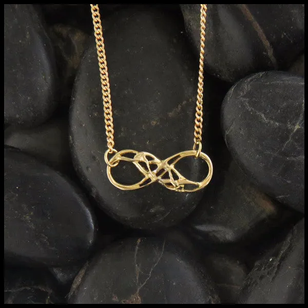 Celtic Infinity Knot Necklace in Gold