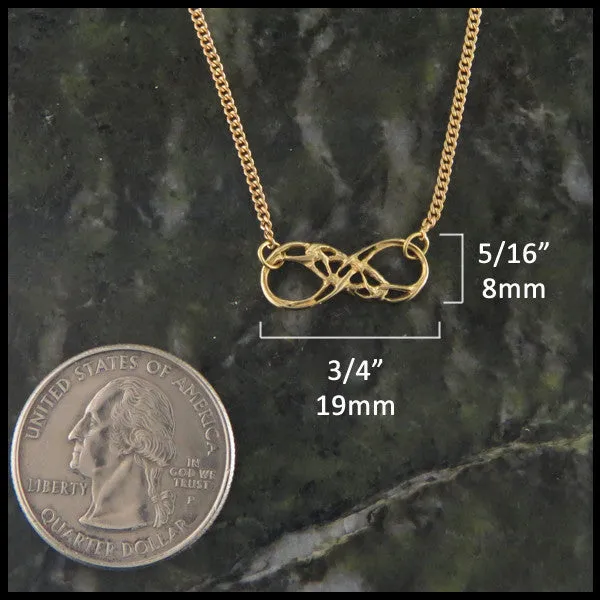 Celtic Infinity Knot Necklace in Gold