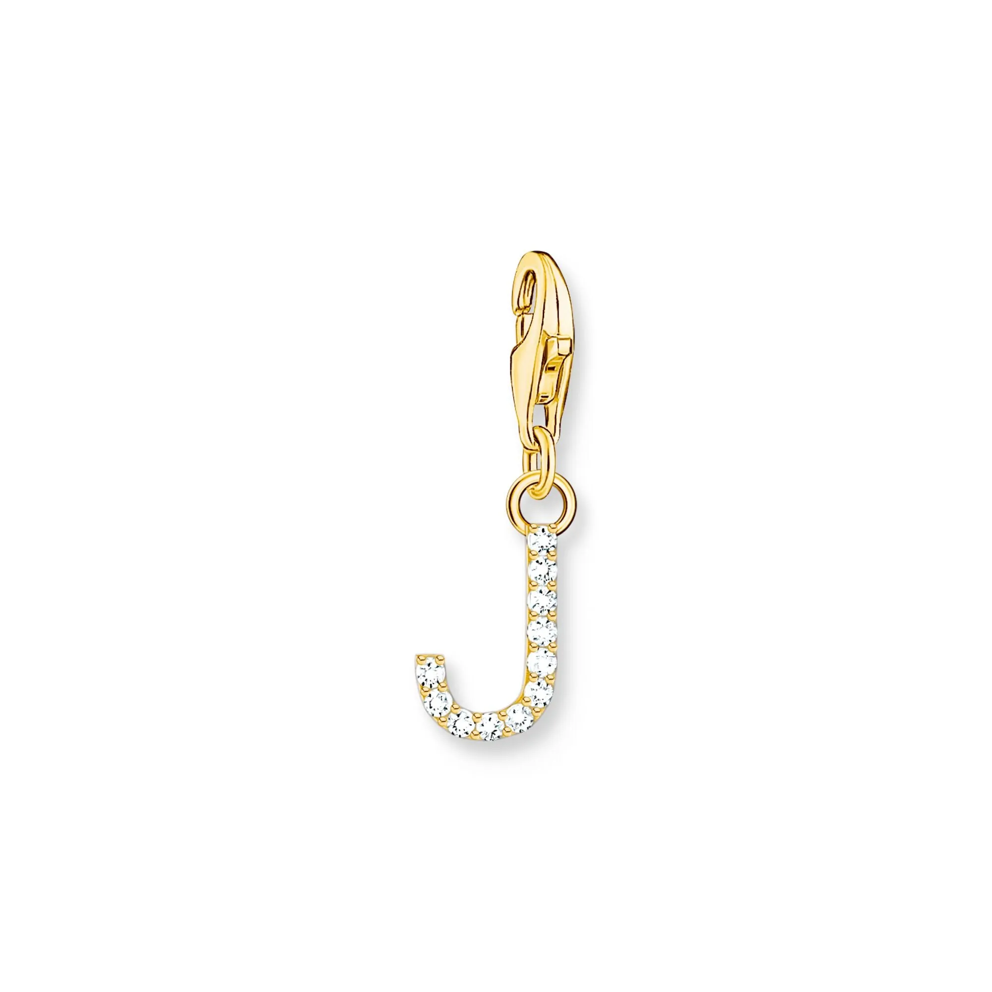 Charm Pendant letter J gold plated