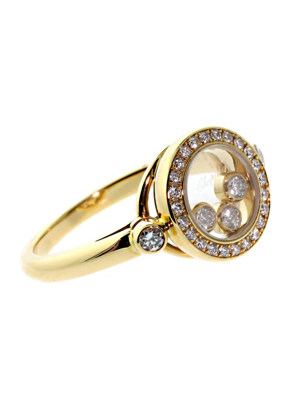 Chopard Happy Diamond Ring in 18k Yellow Gold 823957-0110