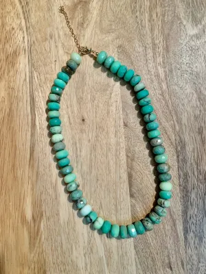 Chrysoprase Stone Beaded Necklace