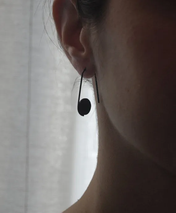 Circle pendants earrings N°15