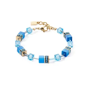 Coeur De Lion GeoCUBE® Iconic Mono Gold Turquoise Bracelet