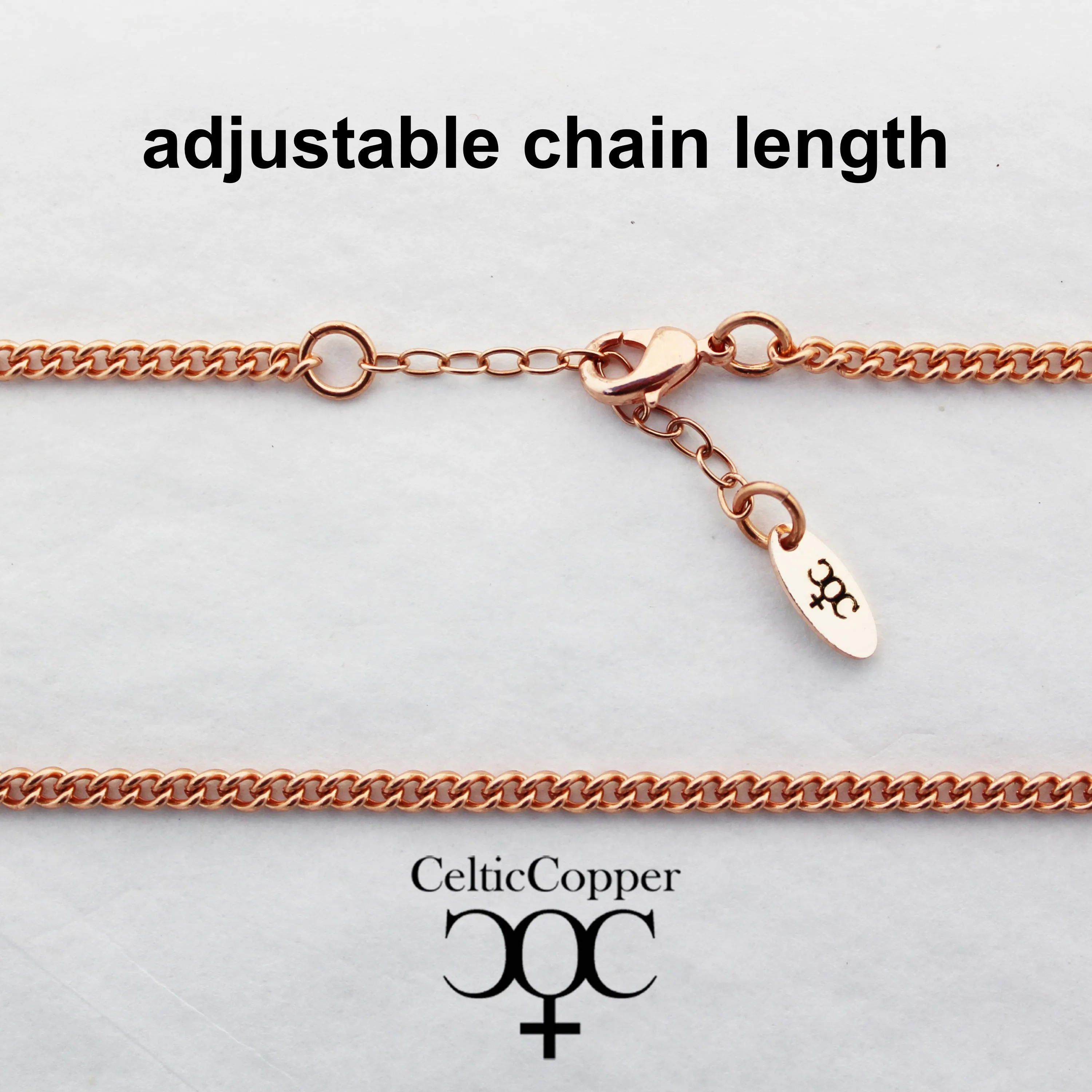 Copper Dragonfly Pendant Necklace Copper Festoon Curb Chain Necklace 30 mm Lucky Dragonfly Charm