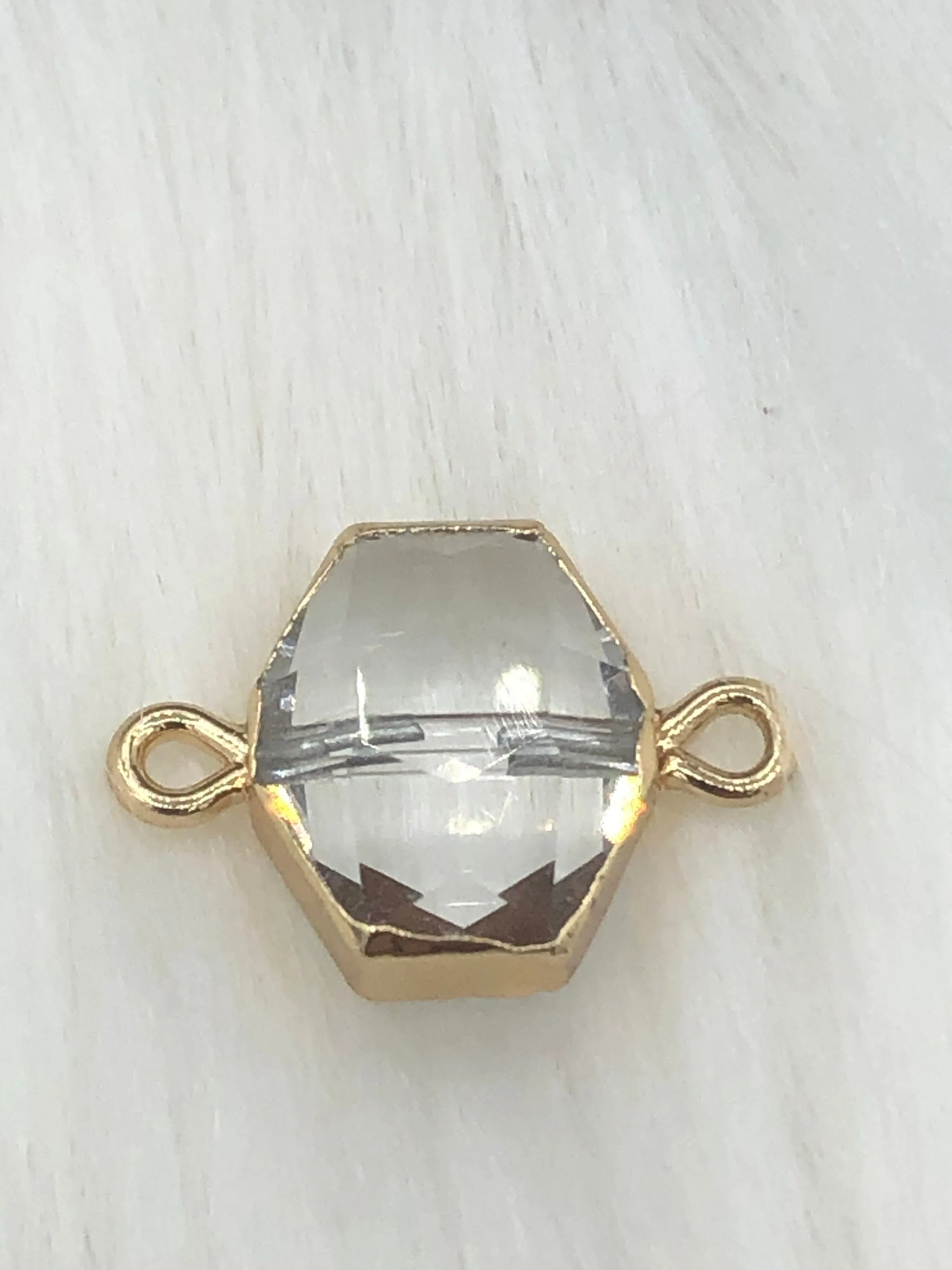 Crystal Gold Soldered Pendants and charms. Square, Teardrop, Drop, Square connector , 7 Styles to choose from. Fast Shipping