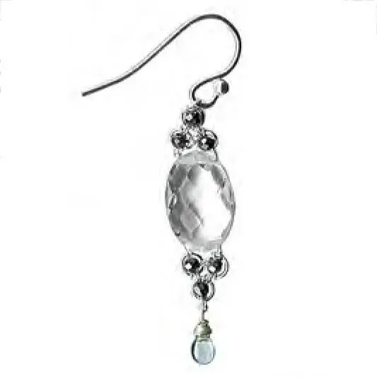 Crystal Quartz Pyrite Earrings 4804 by Michelle Pressler Jewelry