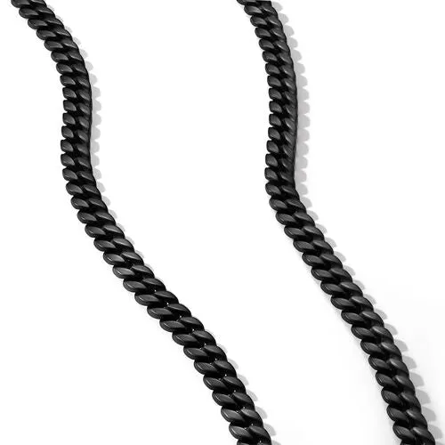 Curb Chain Necklace in Black Titanium, 8mm