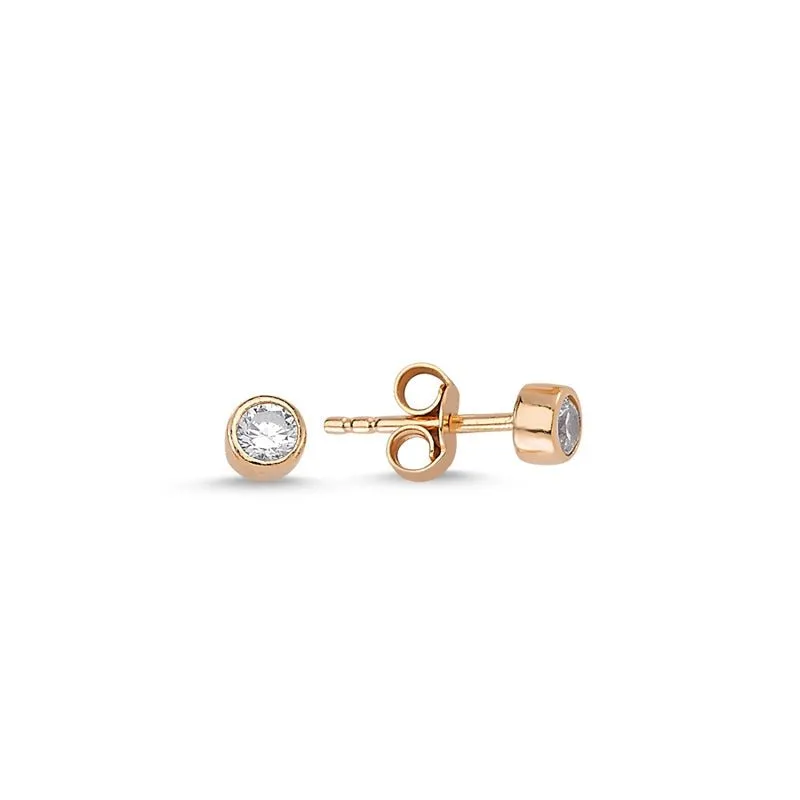 Dainty Trendy Mini Simple Studs Earring with Crystal