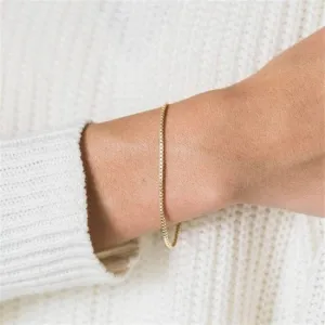 Delicate Box Chain Bracelet- Minimalist- Waterproof