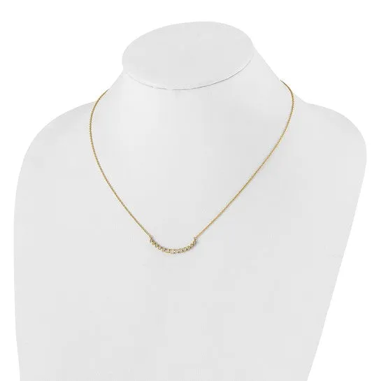 Diamond Curved Bar Necklace