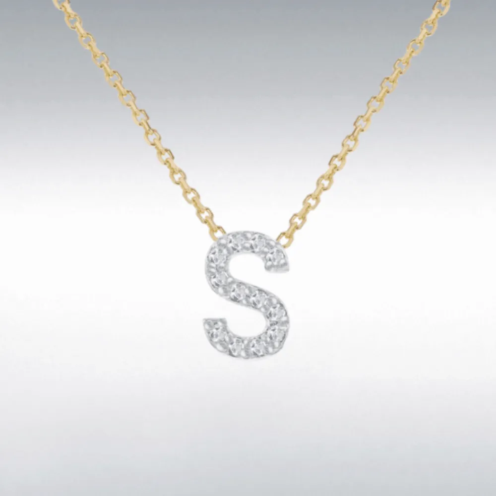 Diamond Initial Necklace