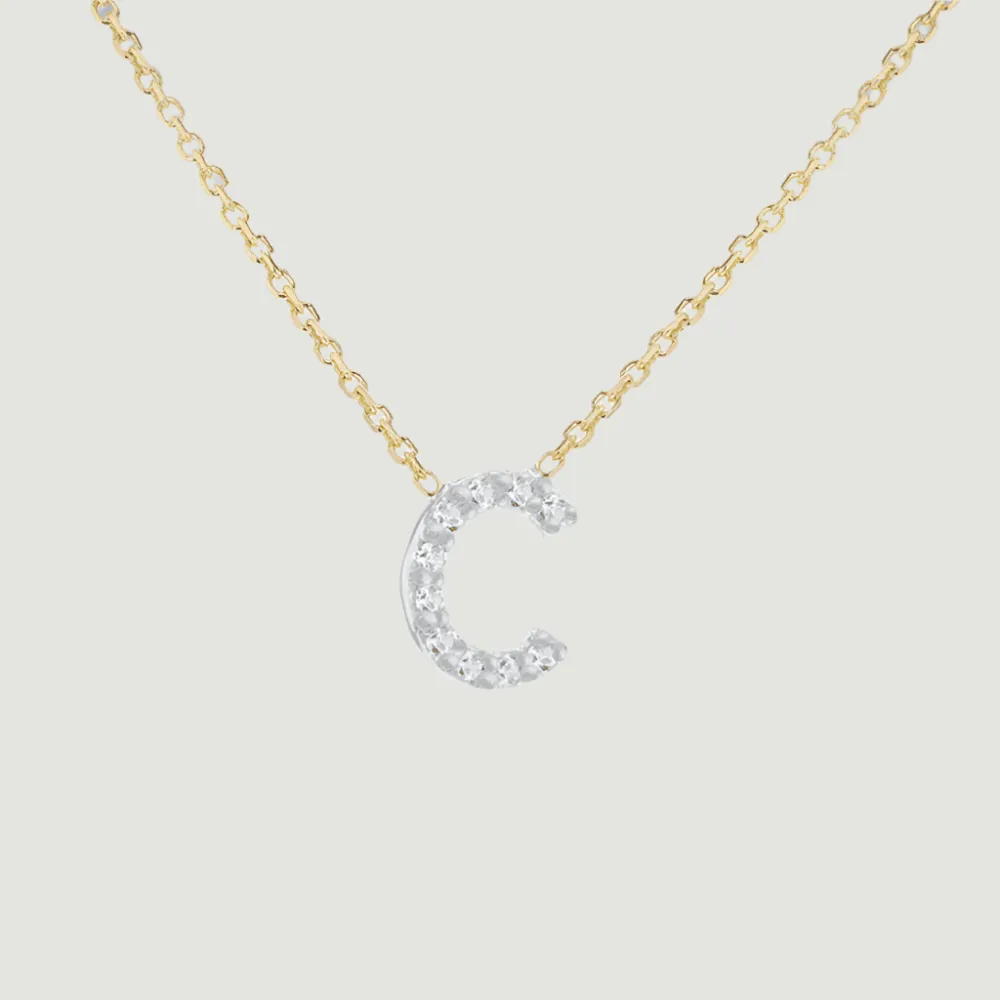 Diamond Initial Necklace