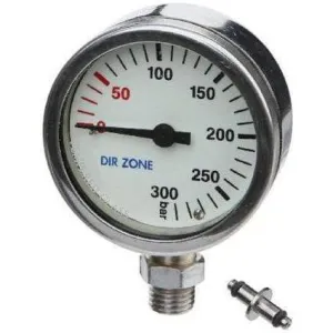 DIRZONE 52mm Naked Pressure Gauge - Chrome