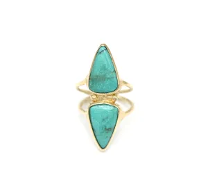 Double Turquoise ring