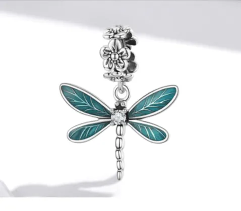 Dragonfly Charms or Pendants Sterling Silver 925