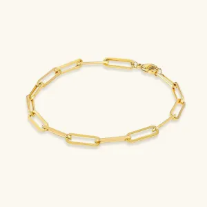 Eloise Gold Paperclip Bracelet