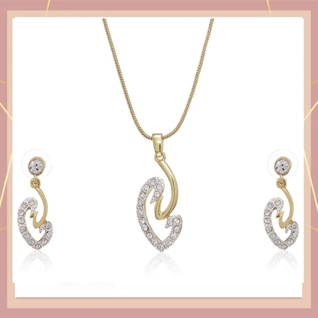 Estele 24 Kt Gold Plated Necklace Set for Women