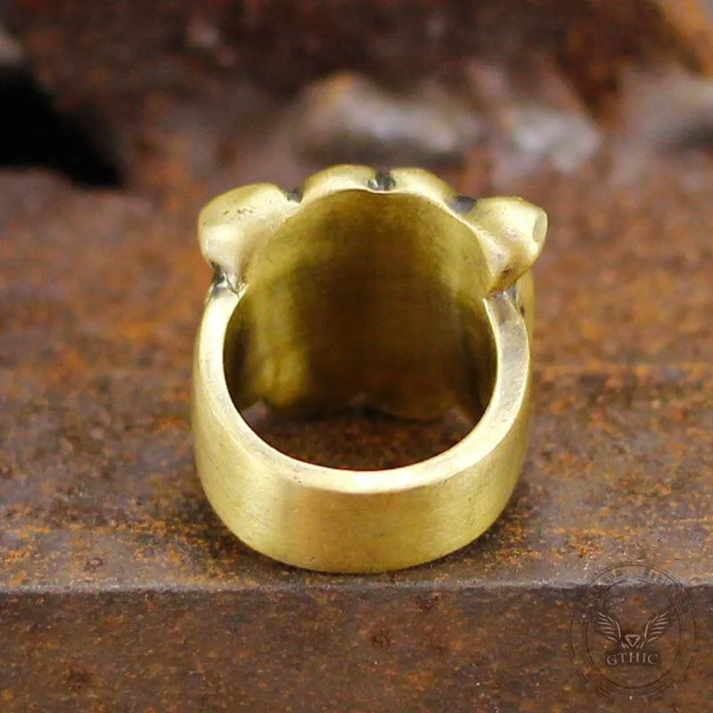 French Bulldog Brass Animal Ring